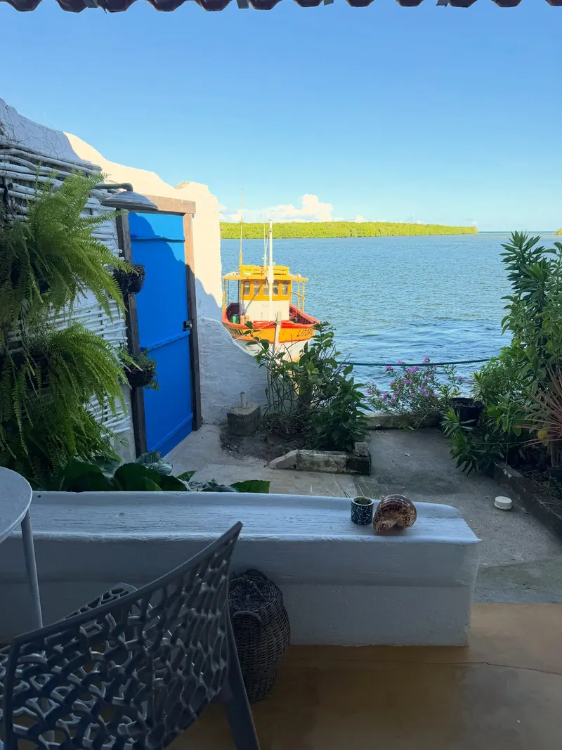 A vista da porta da suíte